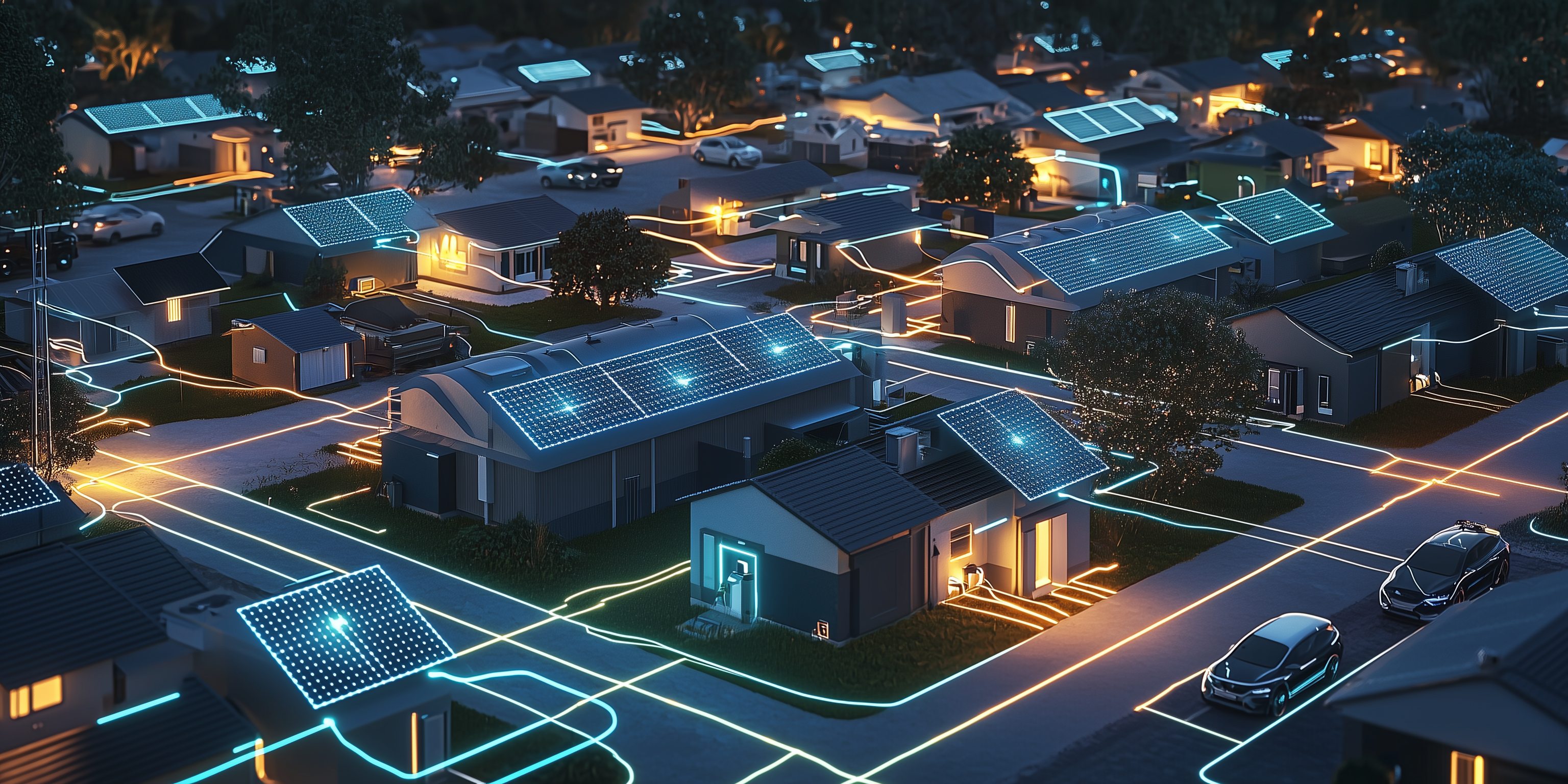 Centrale électrique virtuelle à partir de panneaux solaires et de voitures électriques