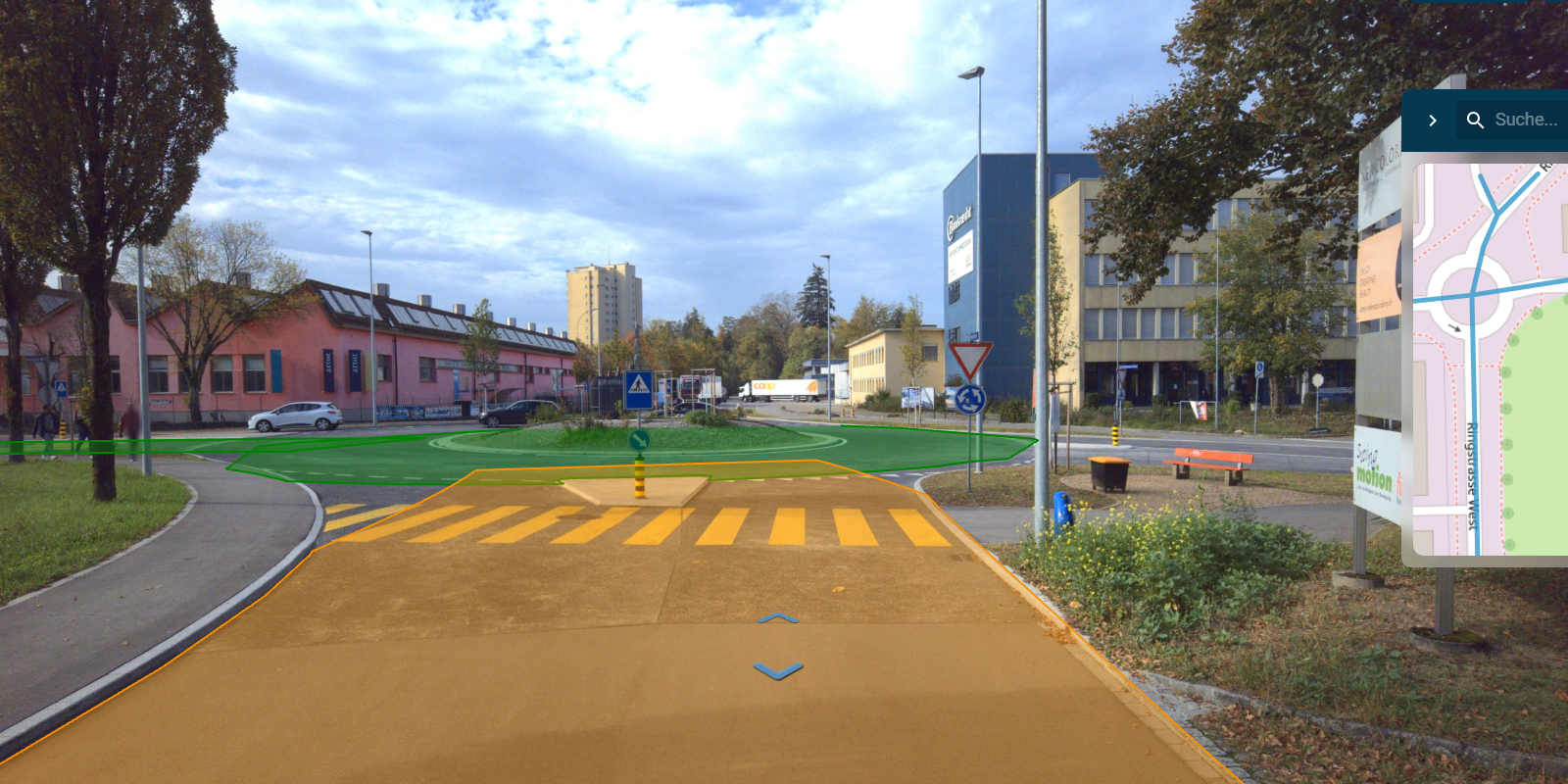 Réseau routier numérisé pour le district de Horgen
