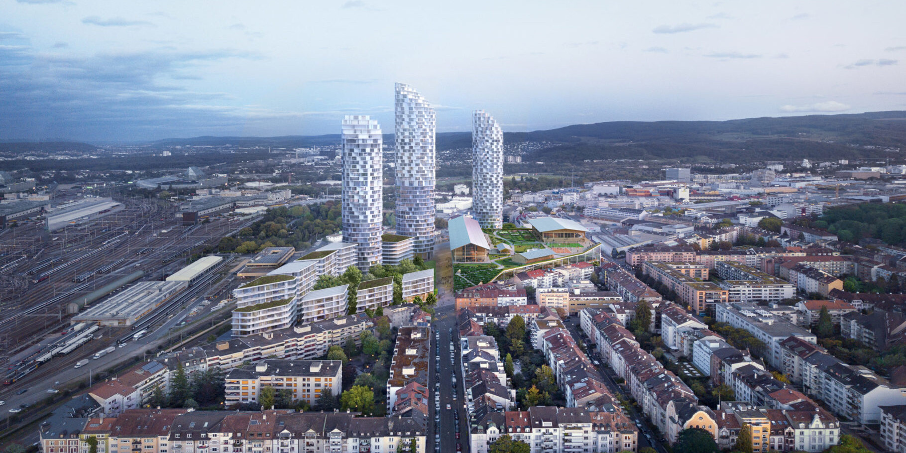 Vivre et habiter au vert à Bâle Dreispitz Nord